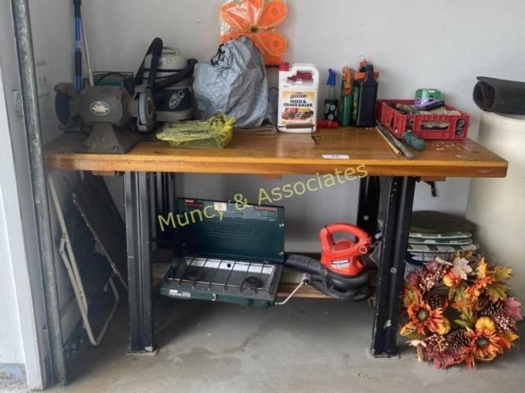 6'x30"x3' Work Bench and Contents