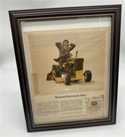 John Deere 110 framed advertisement