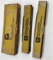John Deere mower blade boxes; 1 with blades
