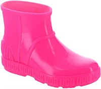 Size 6, UGG Kids Drizlita Rain Boot, Taffy Pink,