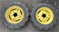 pr. Good Year 6-12 Power Torque tires w/ JD rims