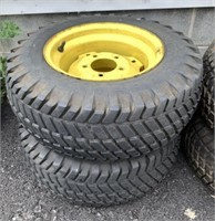 pair of Good Year 23 X 8.50-12 tires on JD rims