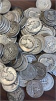 US Coins 50 90% Silver quarters, mostly culls/slic