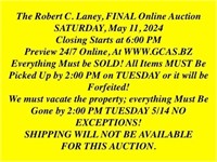 Robert Laney FINAL Online Auction SAT, May 11, 6PM