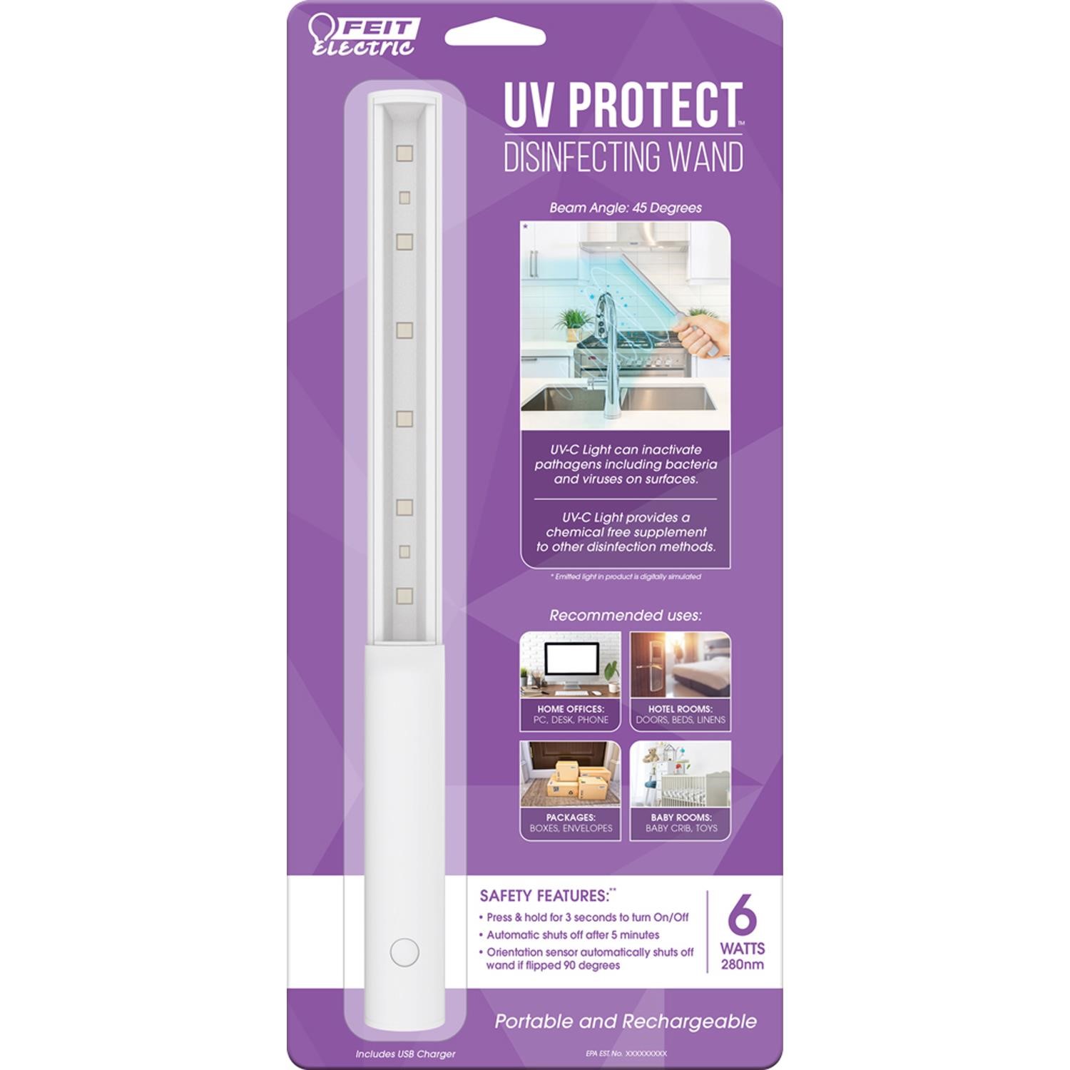 Feit Electric UVC-WAND-6W-LED 6W UV Protect Disinf