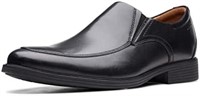 Clarks Men's Whiddon Step Loafer, Black Leather,
