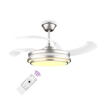 Retractable Ceiling Fan with Lights - 42 Inch