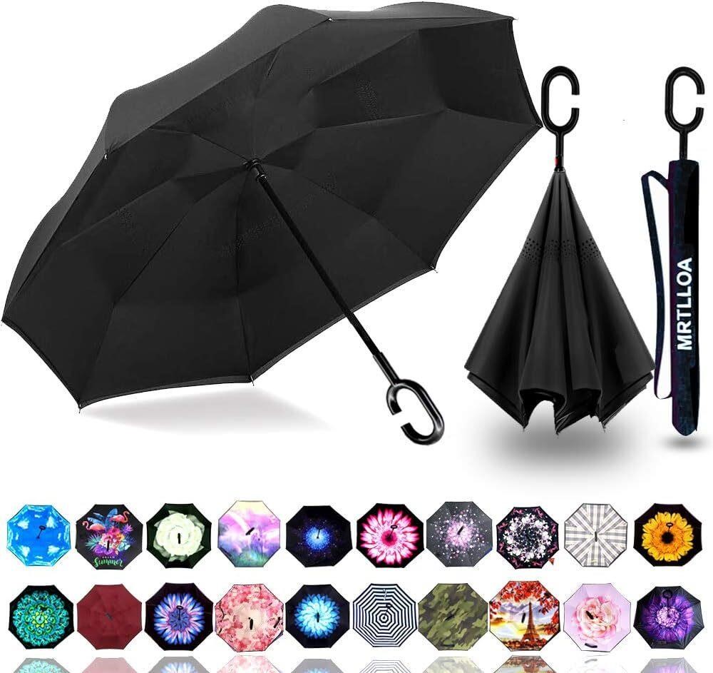 MRTLLOA Double Layer Umbrella  49 Inch N-black