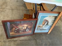 lot of two framed posters