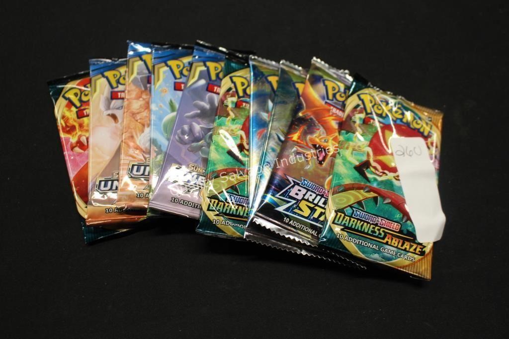 10pk asst pokemon trading cards (display)