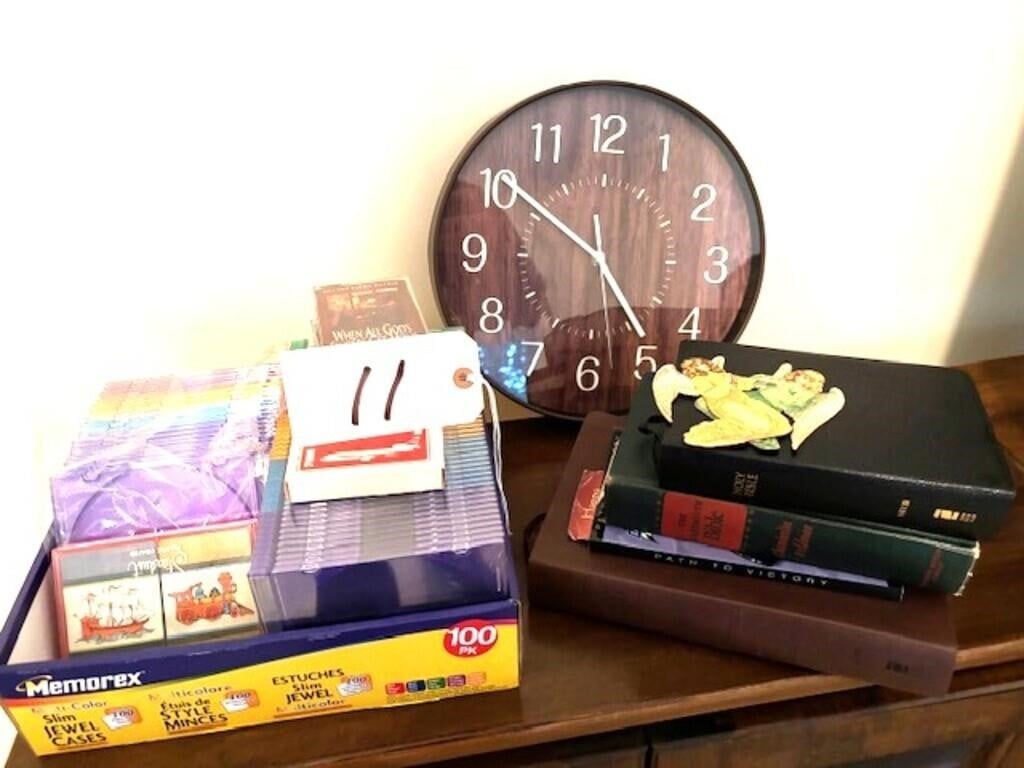 Paper Angels, Books, Cards, Clock