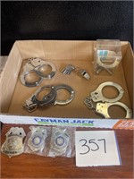 deputy sheriff security badges handcuffs keys lot