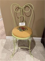 Ice Cream Parlor Chair - Embroidered Seat