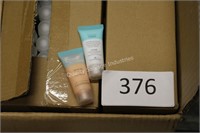 box of travel sized hair/body care