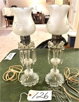 Pair Glass Lamps