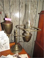 Vintage Brass Tone Duplex Lamp
