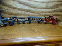 Vintage Cast Iron Decorative Train Set