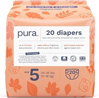 120 Count - Pura Size 5 Eco-Friendly Diapers
