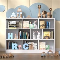 Cozy Castle White Bookshelf  3-Tier Open Shelf Boo
