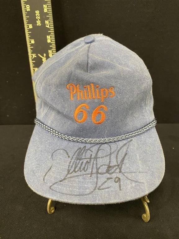 Vintage Phillips 66 Autographed Racing Hat