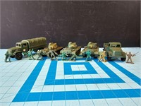 Vintage plastic Army cars/tanks and men