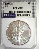 2011 Silver Eagle PCI MS70