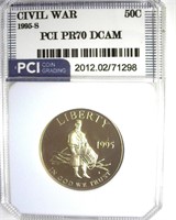 1995-S 50c Civil War PR70 DCAM LISTS $210