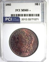 1885 Morgan PCI MS65+ Great Toning