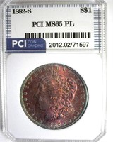 1882-S Morgan PCI MS65 PL Great Color