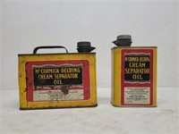 2x McCormick-Deering Cream Separator Oil