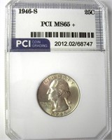 1946-S Quarter PCI MS65+
