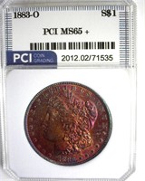 1883-O Morgan PCI MS65+ Vibrant Purple