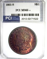 1921-S Morgan MS65+ LISTS $1450