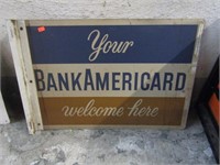 BANK AMERICARD FLANGE SIGN