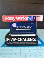 board games tiddly winks, pictionary & trivia-chal