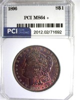 1896 Morgan PCI MS64+ Purple Toning