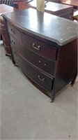4 drawer dark stain dresser