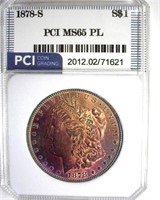 1878-S Morgan MS65 PL LISTS $675
