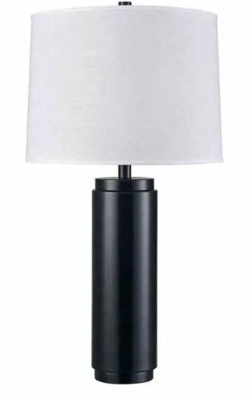 2-Pk Metal Cylinder Table Lamp
