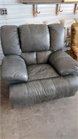 Grey oversized recliner
