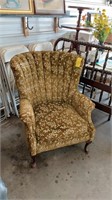 Vintage paisley wing back chair