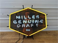 Illuminated Miller Genuine Draft Sign