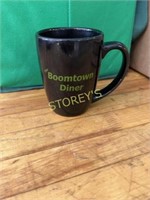 ~36 Boomtown Black Mugs - 2 Boxes