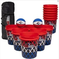 Battle Buckets Giant Yard Pong X Basket Ball Game