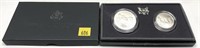 1991 Mt. Rushmore silver 2-coin set