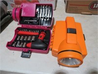 2 TOOL BOXES WITH FLASHLIGHTS