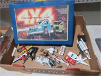 COLLECTORS BOX WITH PLANES, CARS MISC