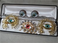 COOL EYEBALL BROOCHES & NECKLACES