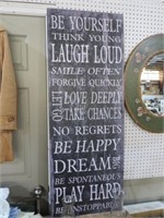 WOOD ADVERTISMENT SIGN LIVE LAUGH LOVE BE HAPPY