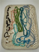 Vintage Mult-Colors Beaded Necklaces